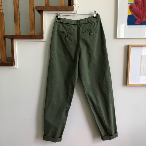 Topshop PETITE Olive Green Pants - Picture 4 of 5
